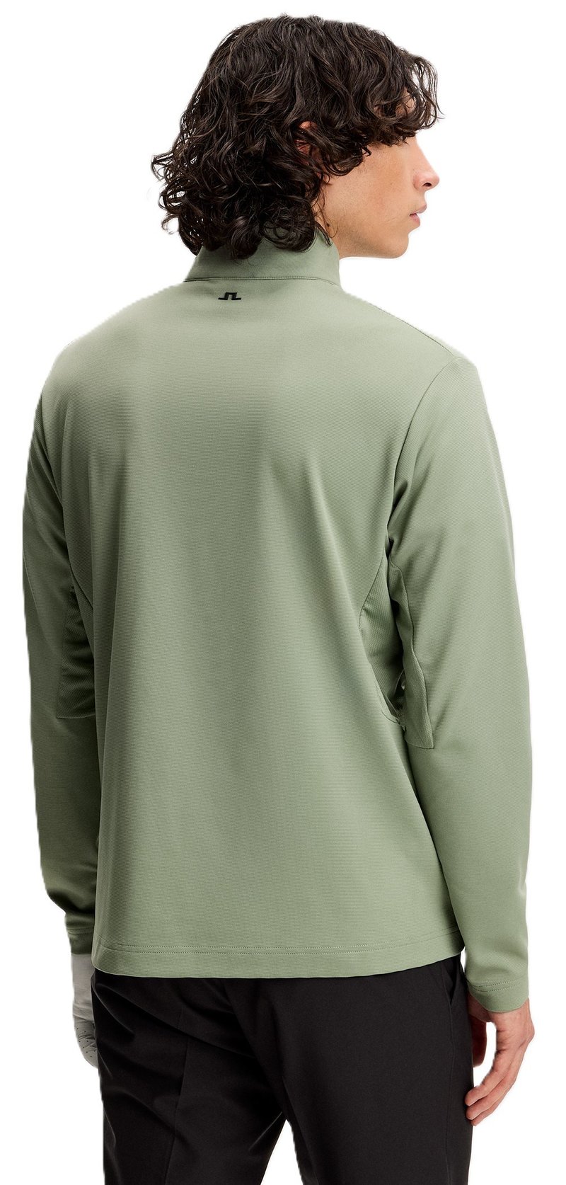 J.Lindeberg Leon Quarter Zip sudadera de hombre, hedge green