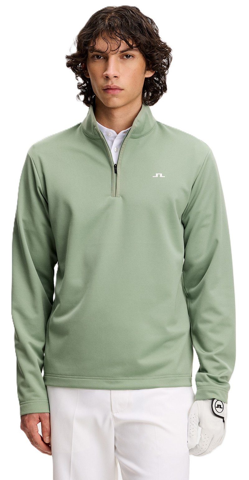J.Lindeberg Clide Quarter Zip Mid Layer sudadera de hombre, hedge green