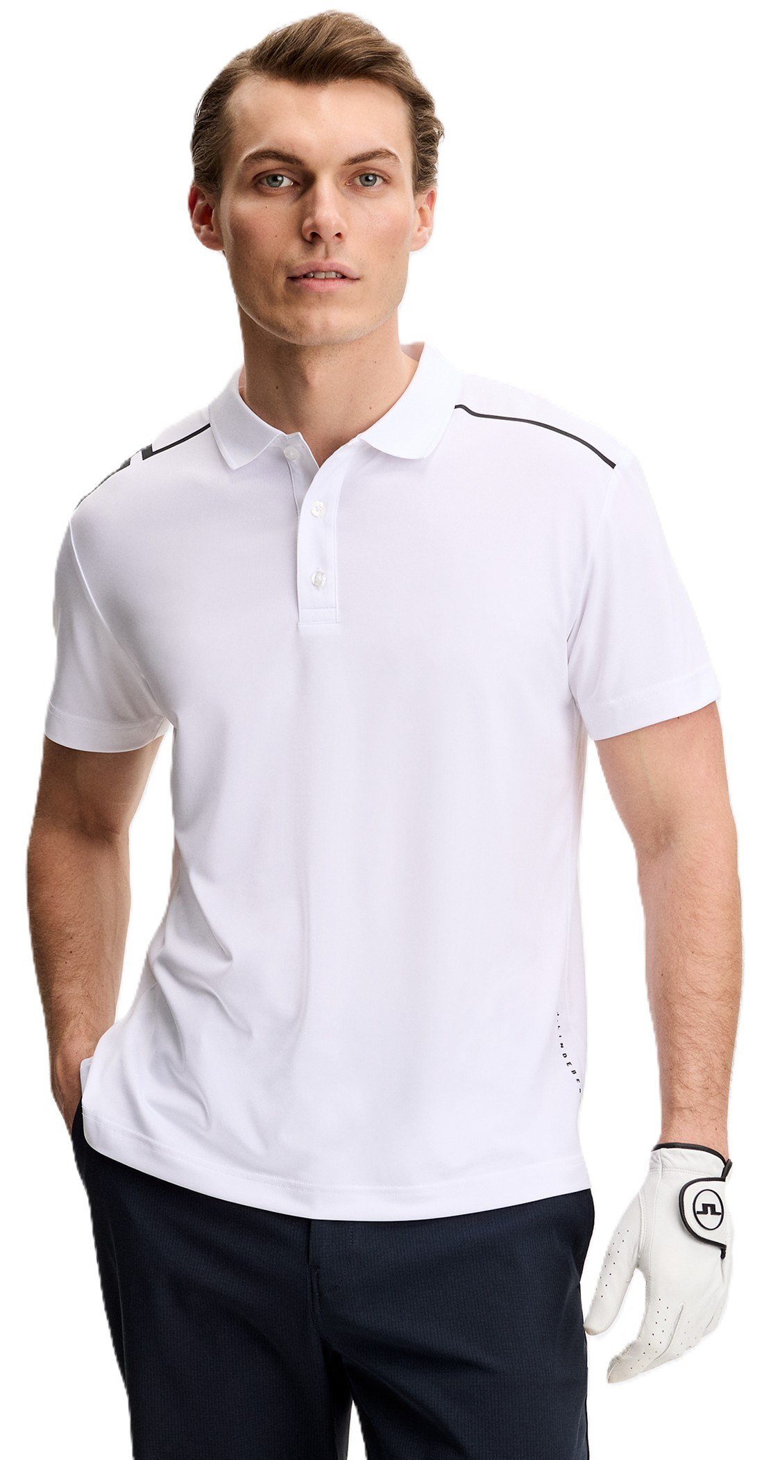 J.Lindeberg Lionel polo de hombre, blanco