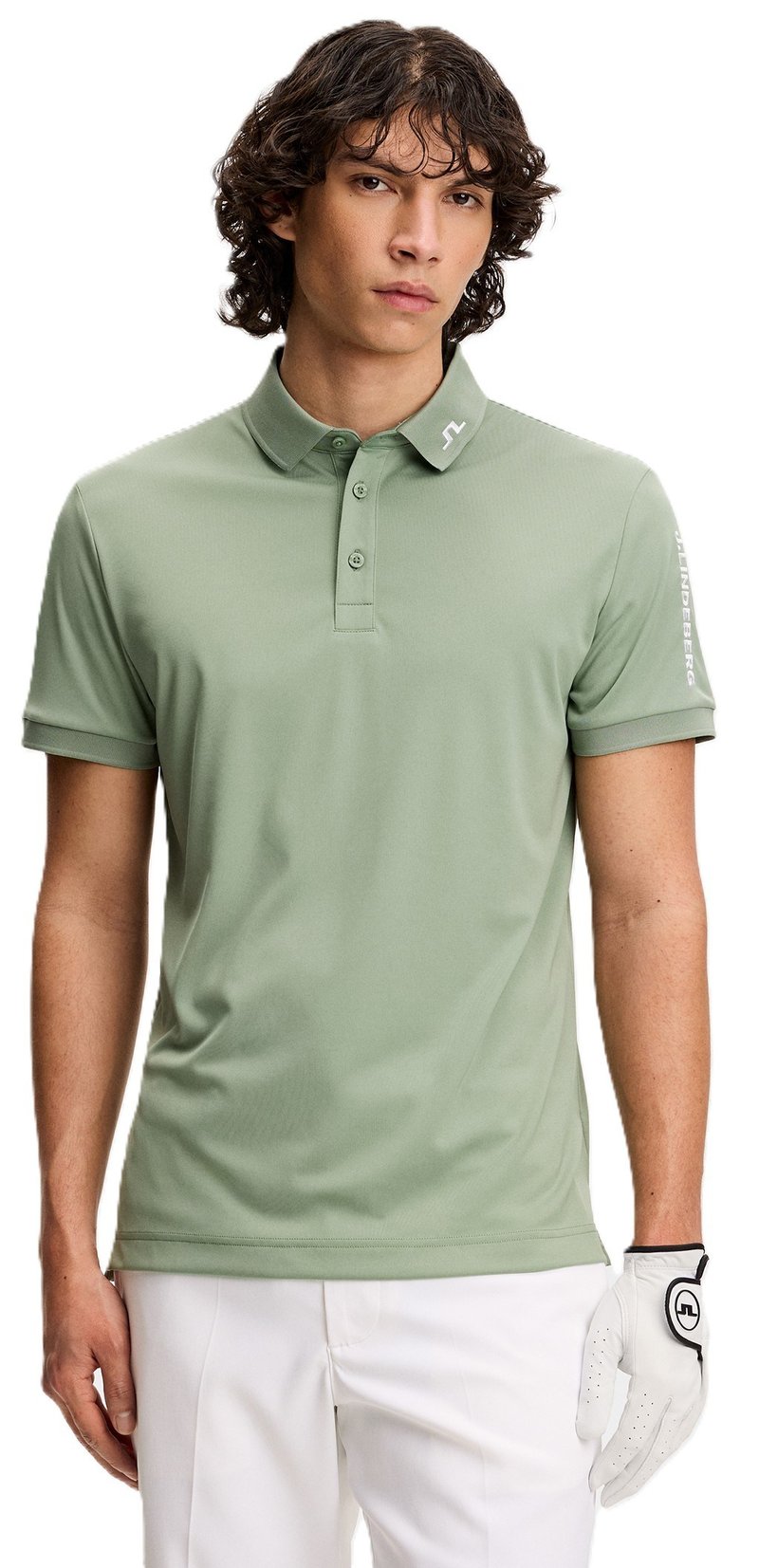 J.Lindeberg Tour Tech Slim Fit polo de hombre, hedge green