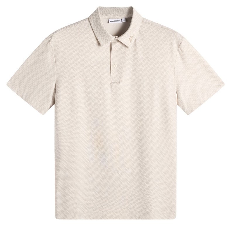 J.Lindeberg Tod Print polo de hombre, flight bridge moonbeam