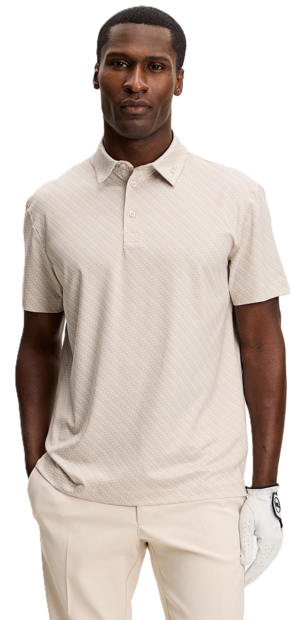 J.Lindeberg Tod Print polo de hombre, flight bridge moonbeam