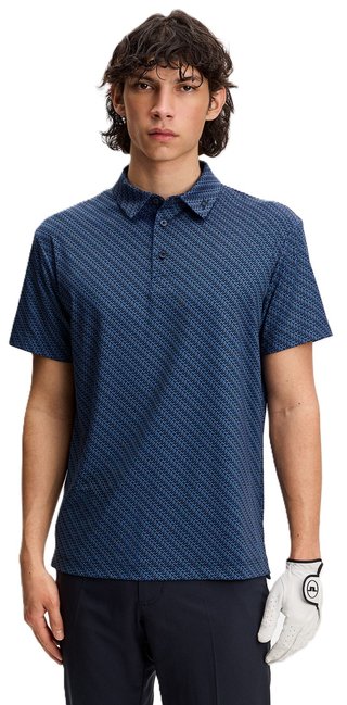 J.Lindeberg Tod Print polo de hombre, flight bridge navy fed