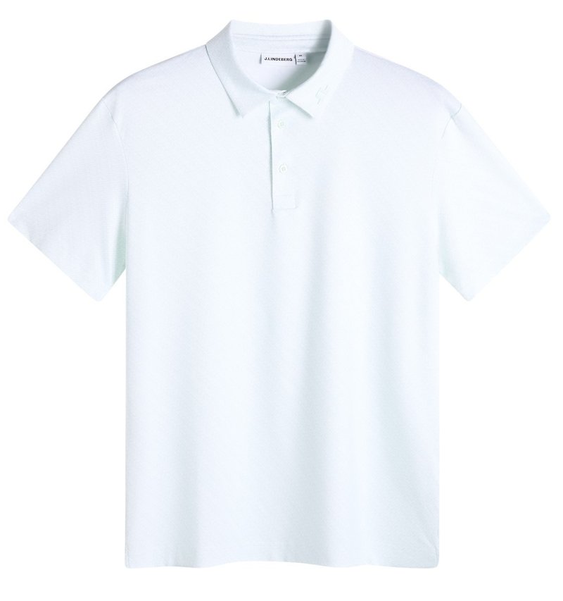 J.Lindeberg Tod Print polo de hombre, flight bridge white sky
