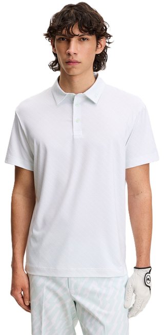 J.Lindeberg Tod Print polo de hombre, flight bridge white sky