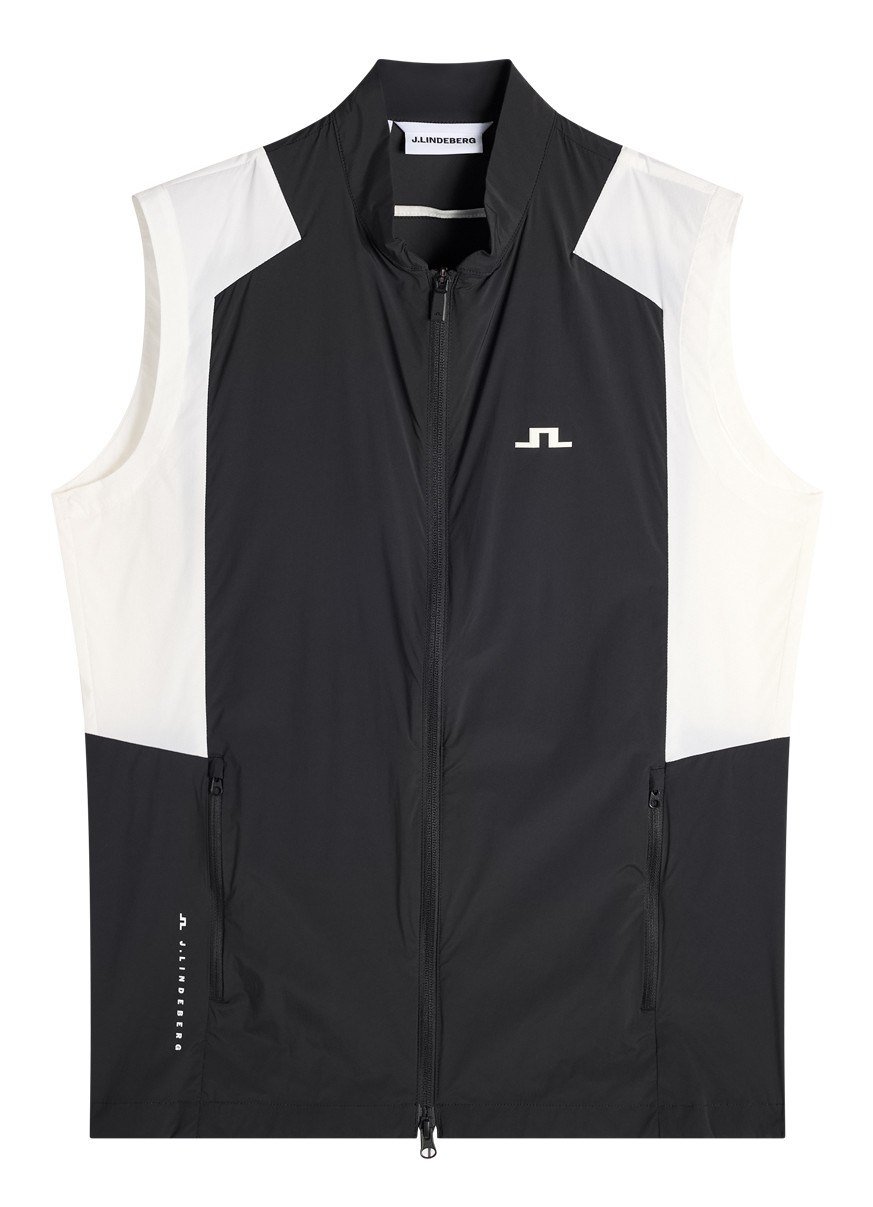 J.Lindeberg Jacs Zip chaleco de hombre, negro