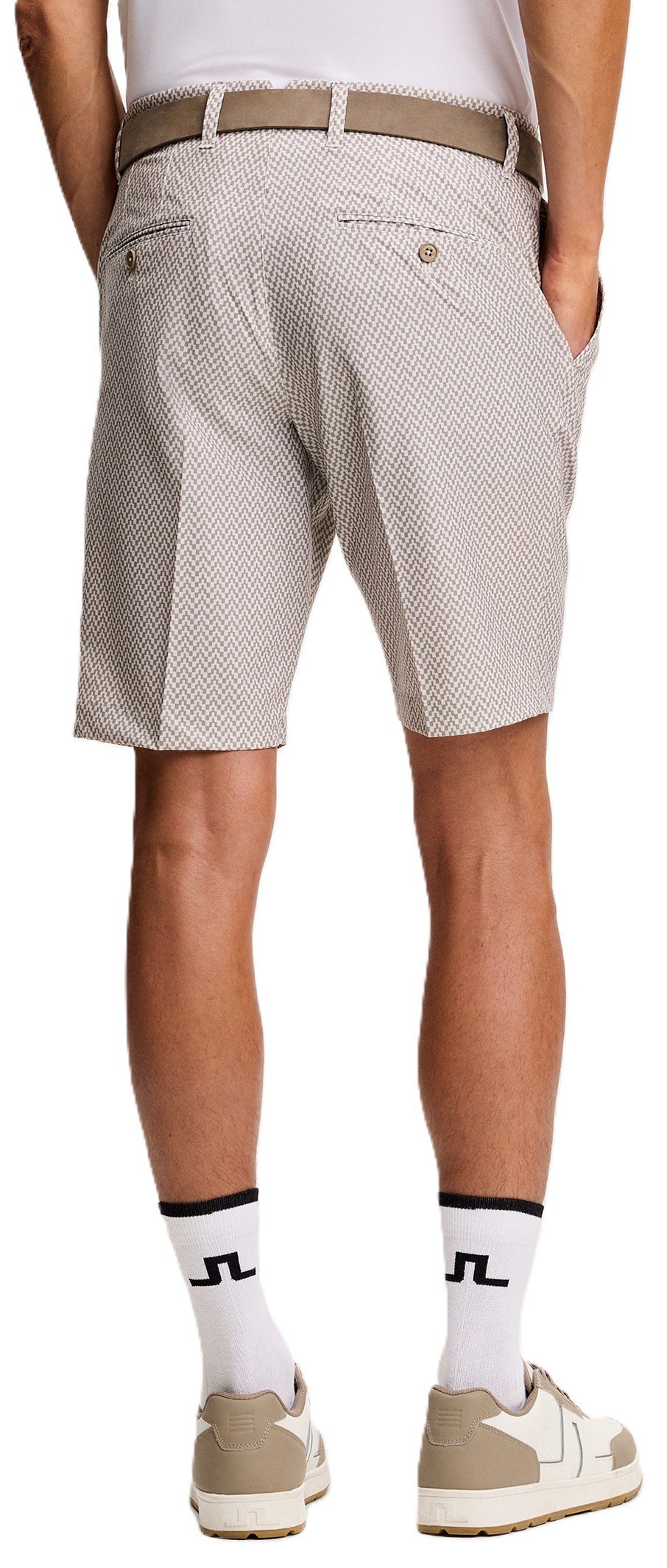 J.Lindeberg Eloy Print pantalones cortos de hombre, bridge stack brindle