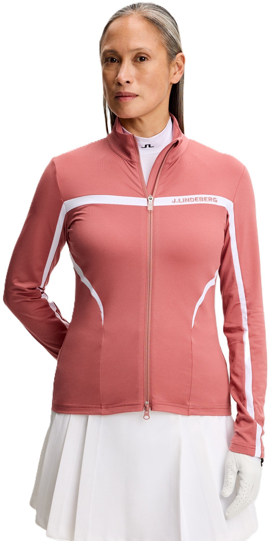 J.Lindeberg Janice Mid Layer sudadera de mujer, withered rose