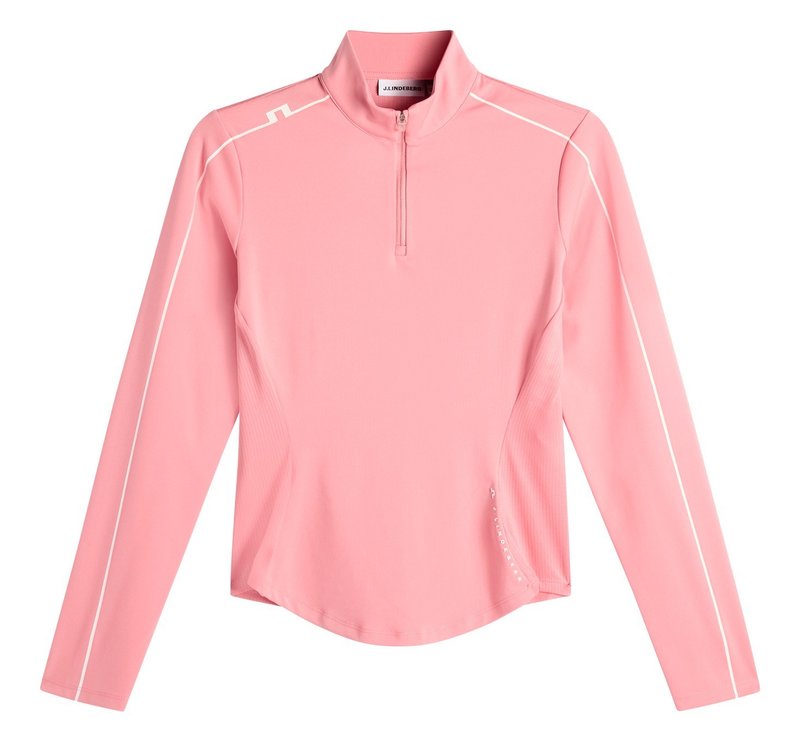 J.Lindeberg Adiola Quarter Zip Mid Layer sudadera de mujer, flamingo plume