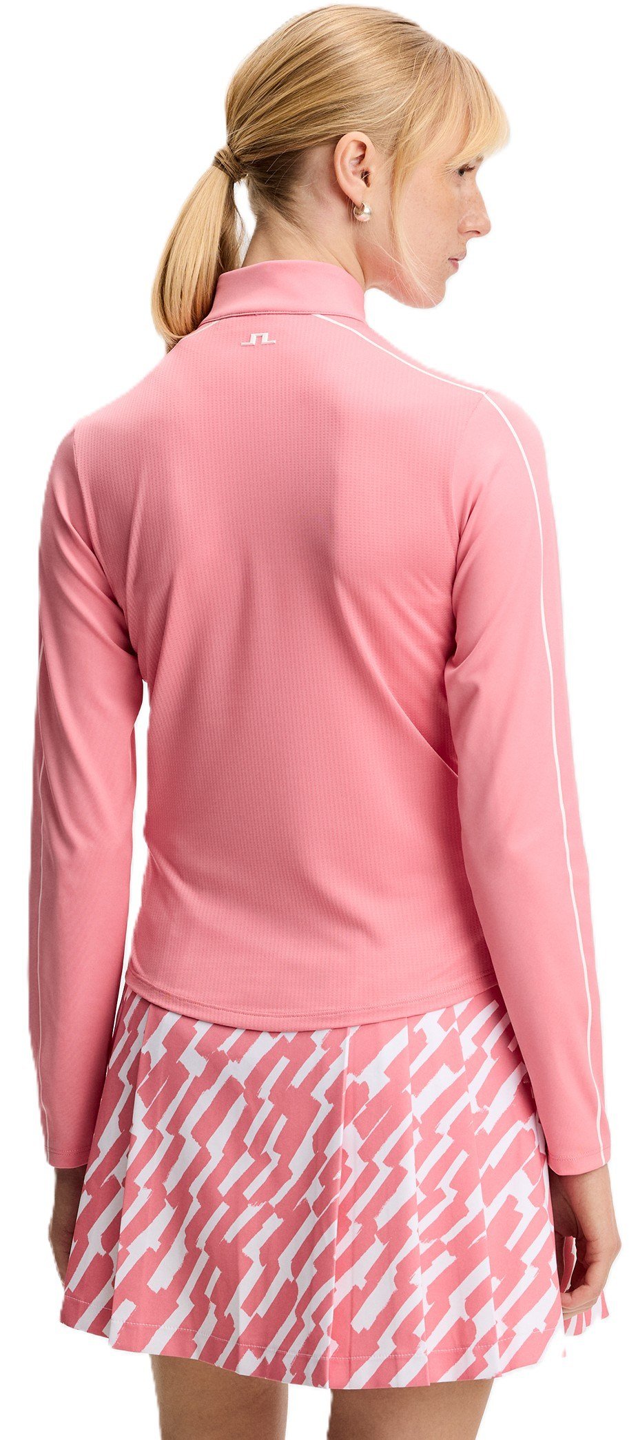 J.Lindeberg Adiola Quarter Zip Mid Layer sudadera de mujer, flamingo plume