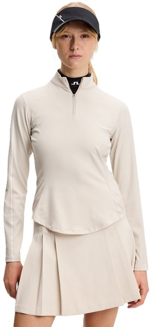 J.Lindeberg Adiola Quarter Zip Mid Layer sudadera de mujer, moonbeam