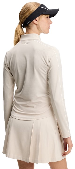 J.Lindeberg Adiola Quarter Zip Mid Layer sudadera de mujer, moonbeam