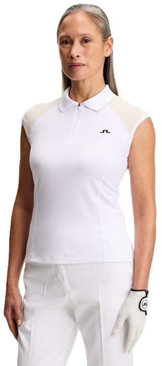J.Lindeberg Lei polo de mujer, blanco