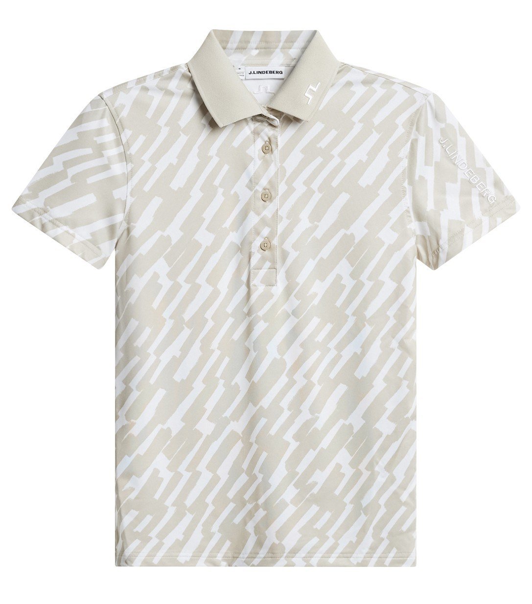 J.Lindeberg Tour Tech Print polo de mujer, oak island fossil