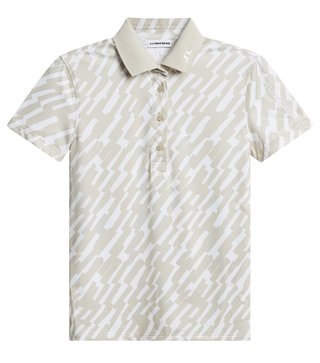J.Lindeberg Tour Tech Print polo de mujer, oak island fossil