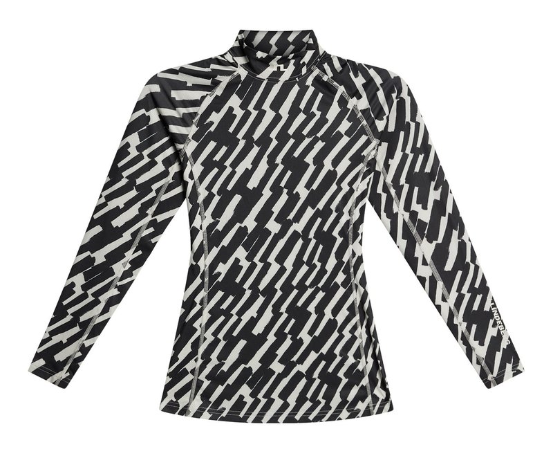 J.Lindeberg Ella Print Compression top de mujer, oak moonbeam