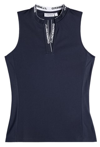 J.Lindeberg Leya Sleeveless polo de mujer, JL Navy