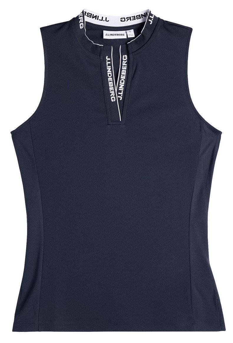J.Lindeberg Leya Sleeveless polo de mujer, JL Navy
