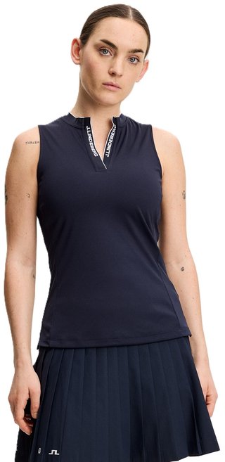 J.Lindeberg Leya Sleeveless polo de mujer, JL Navy
