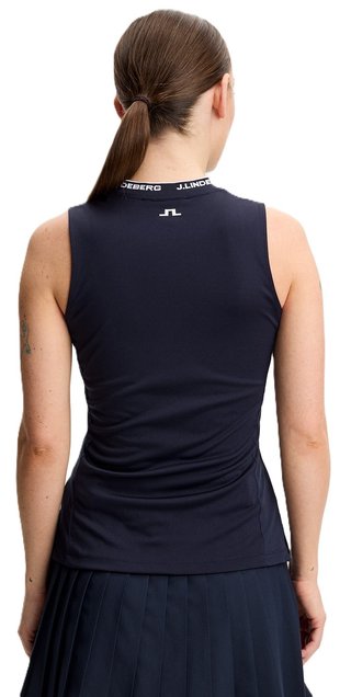 J.Lindeberg Leya Sleeveless polo de mujer, JL Navy