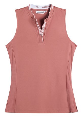 J.Lindeberg Leya Sleeveless polo de mujer, withered rose