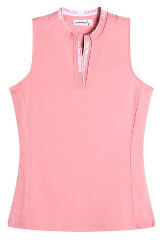J.Lindeberg Leya Sleeveless polo de mujer, flamingo plume