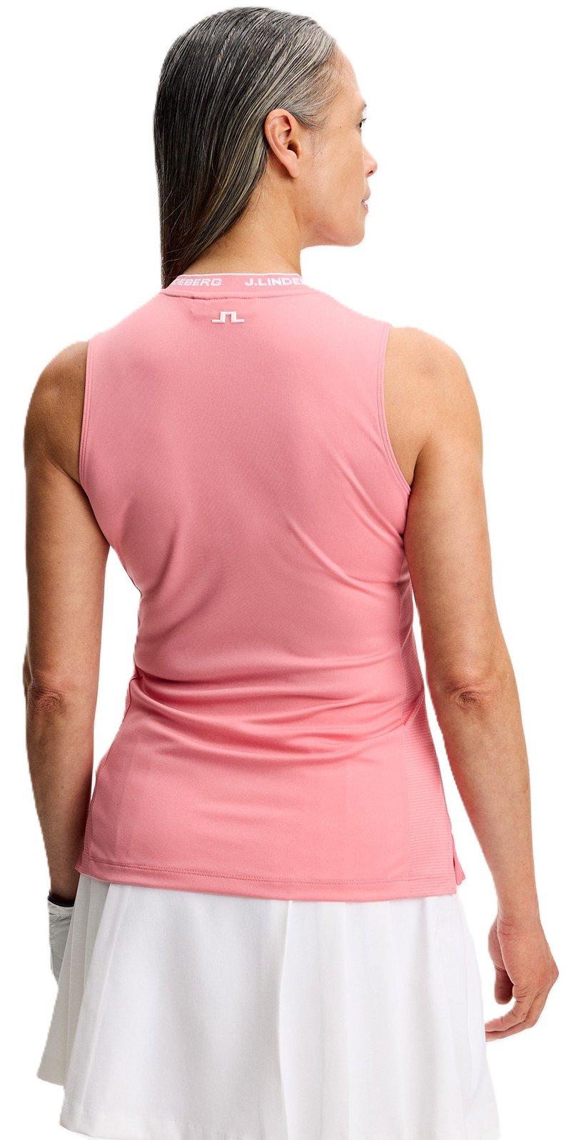 J.Lindeberg Leya Sleeveless polo de mujer, flamingo plume