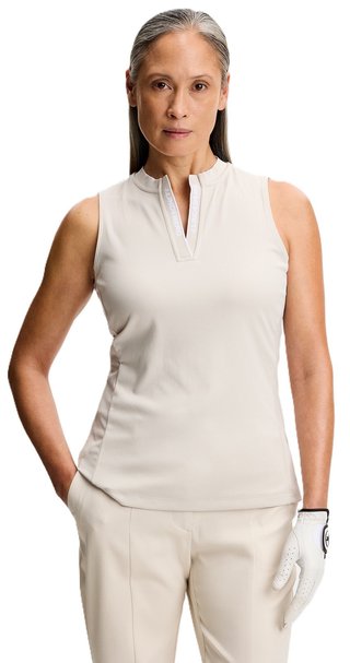J.Lindeberg Leya Sleeveless polo de mujer, moonbeam