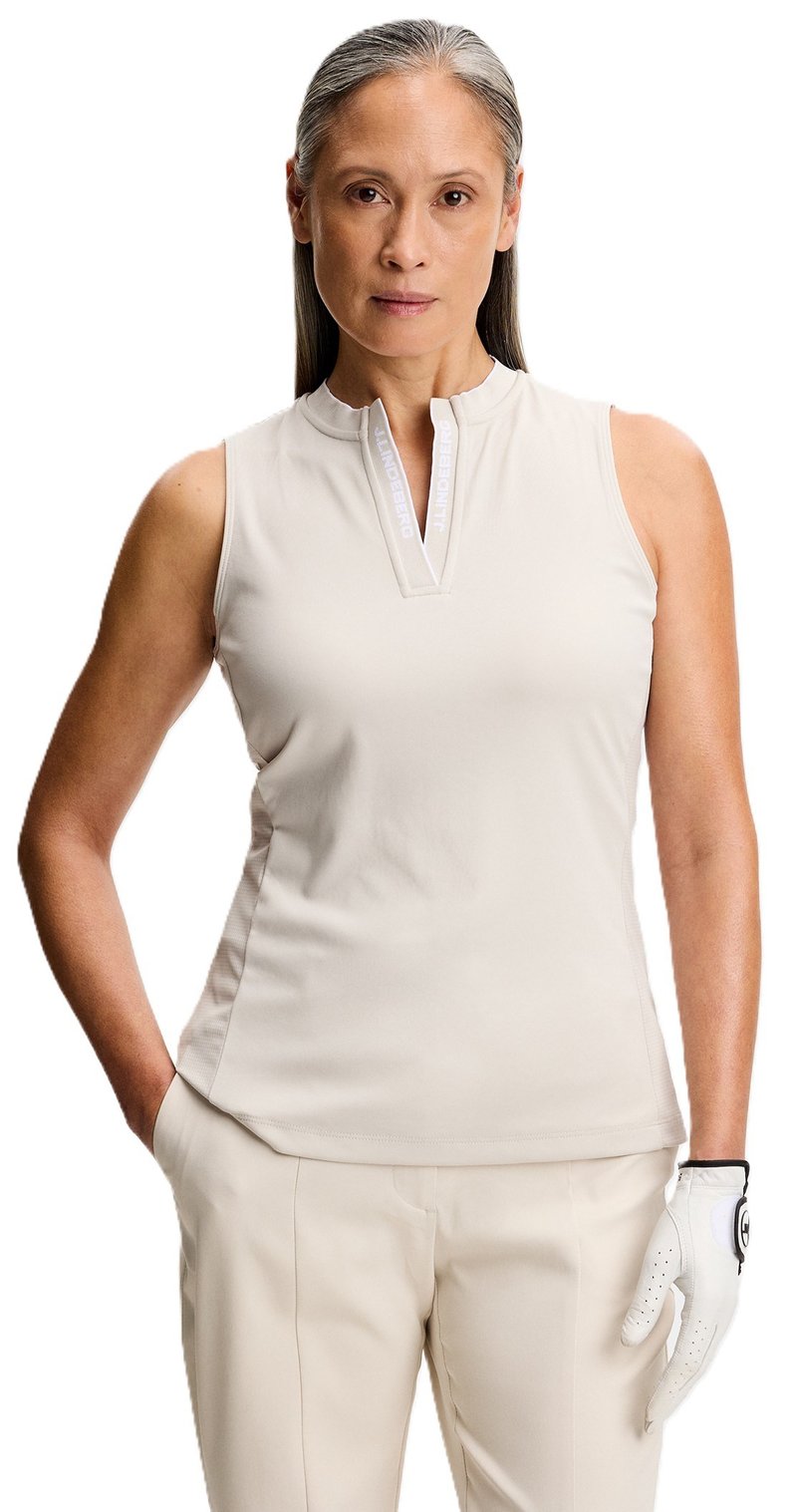J.Lindeberg Leya Sleeveless polo de mujer, moonbeam