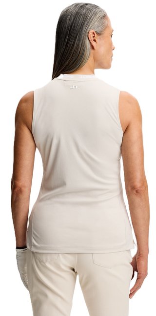 J.Lindeberg Leya Sleeveless polo de mujer, moonbeam