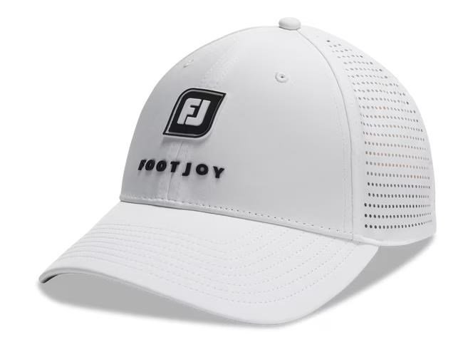 FootJoy Perforated Trucker gorra de hombre, blanca