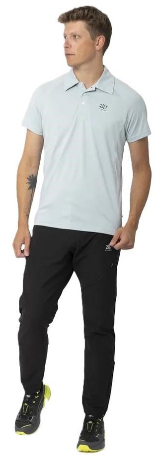 2117 of Sweden Fröseke Technical Pique polo de hombre, azul perla