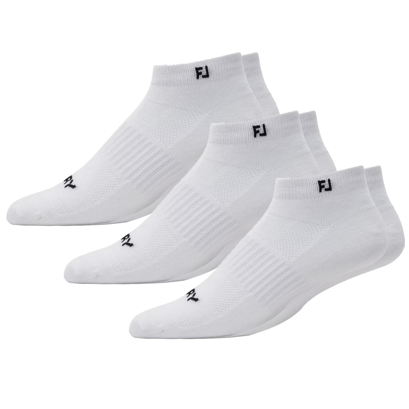 FootJoy ProDry Lightweight Sport calcetines de hombre, blancos, EU 39-46 (3 pares)