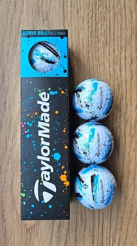 TaylorMade SpeedSoft Ink pelotas de golf, mix colores (azul, verde, naranja, rosa)