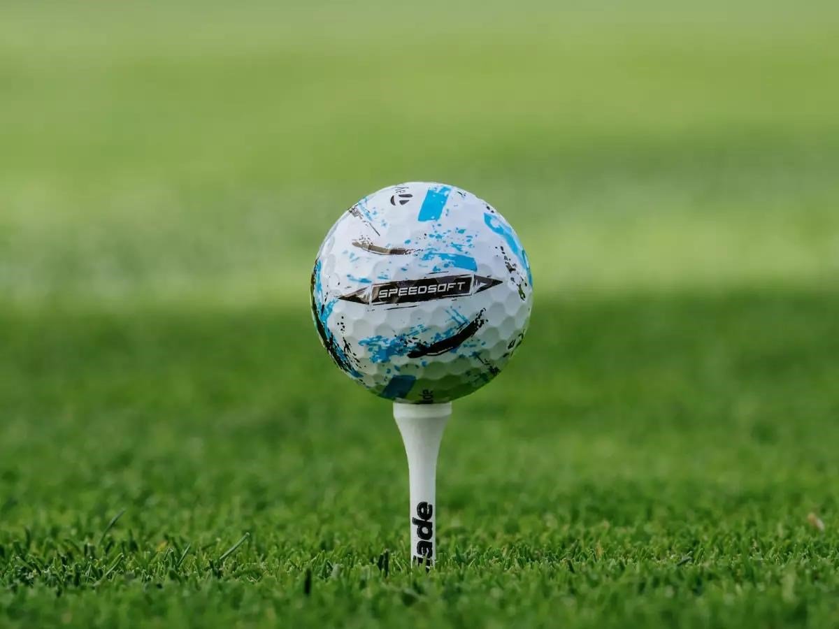 TaylorMade SpeedSoft Ink pelotas de golf, mix colores (azul, verde, naranja, rosa)