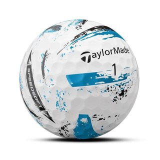 TaylorMade SpeedSoft Ink pelotas de golf, mix colores (azul, verde, naranja, rosa)