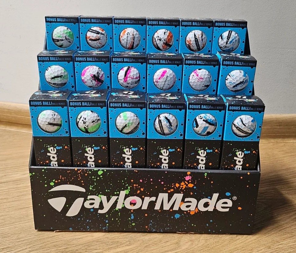 TaylorMade SpeedSoft Ink pelotas de golf, mix colores (azul, verde, naranja, rosa)