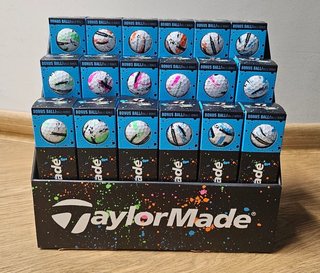 TaylorMade SpeedSoft Ink pelotas de golf, mix colores (azul, verde, naranja, rosa)