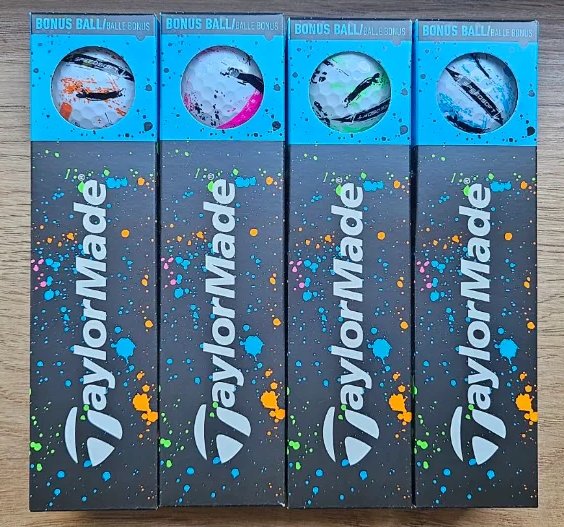 TaylorMade SpeedSoft Ink pelotas de golf, mix colores (azul, verde, naranja, rosa)