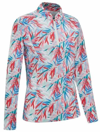 PING Arwen Printed Longsleeve polo de manga larga para mujer, tropic retreat
