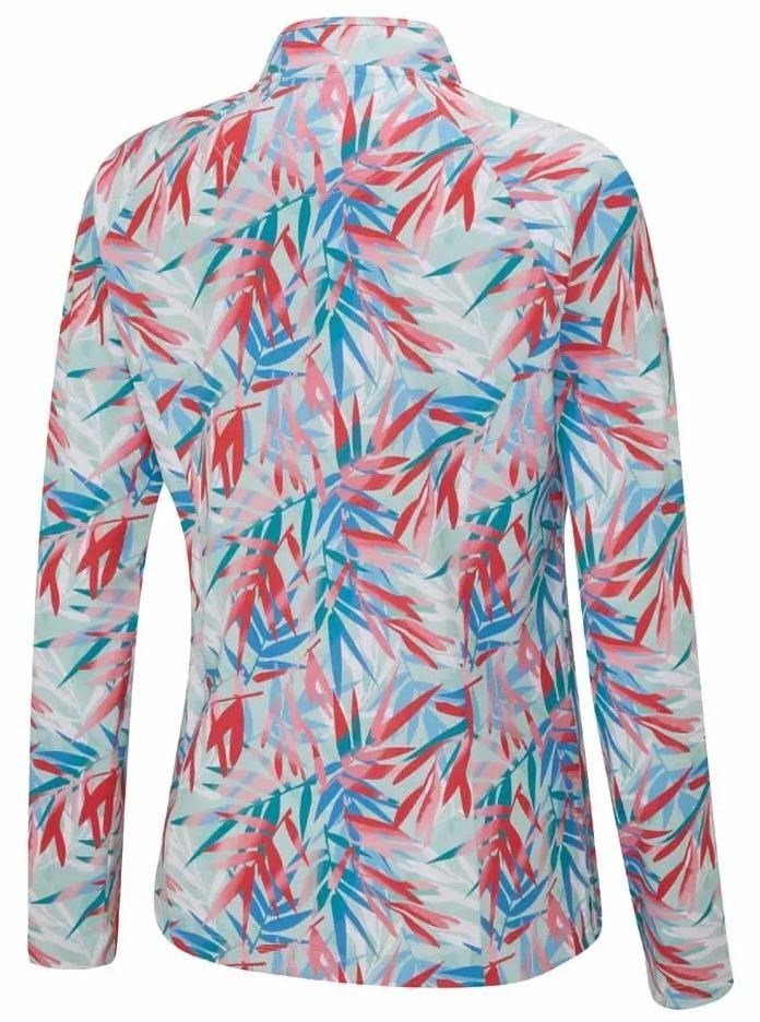 PING Arwen Printed Longsleeve polo de manga larga para mujer, tropic retreat