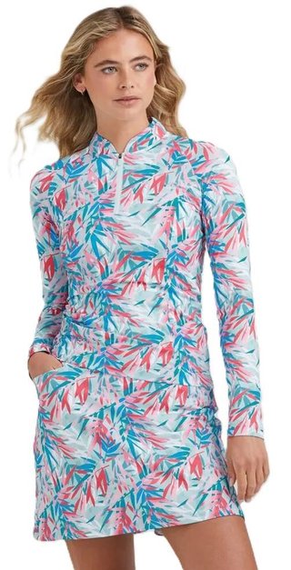 PING Arwen Printed Longsleeve polo de manga larga para mujer, tropic retreat