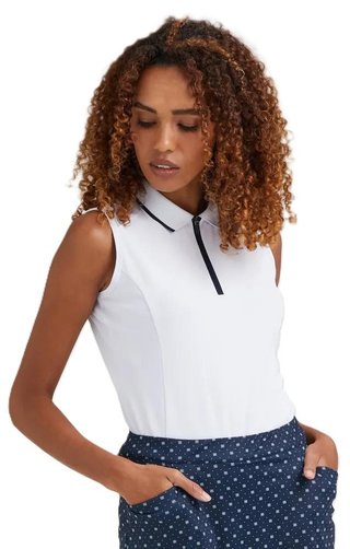 PING Eben Sleeveless polo de mujer, blanco
