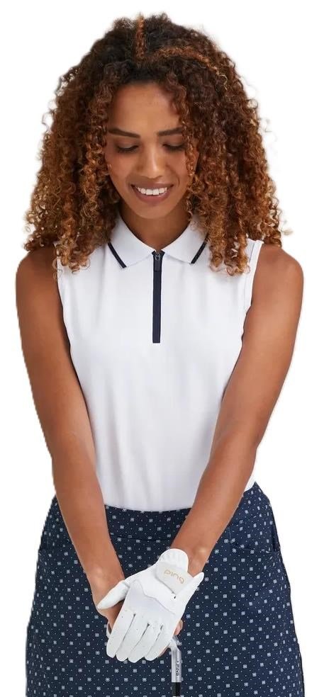 PING Eben Sleeveless polo de mujer, blanco