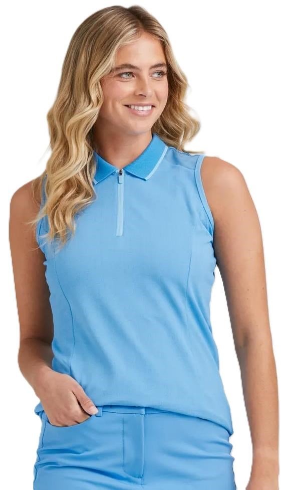 PING Eben Sleeveless polo de mujer, infinity blue