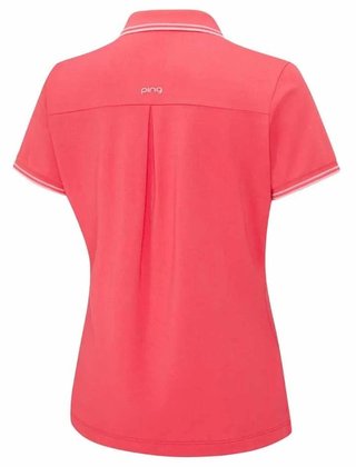 PING Viviana Tipped polo de mujer, paradise pink