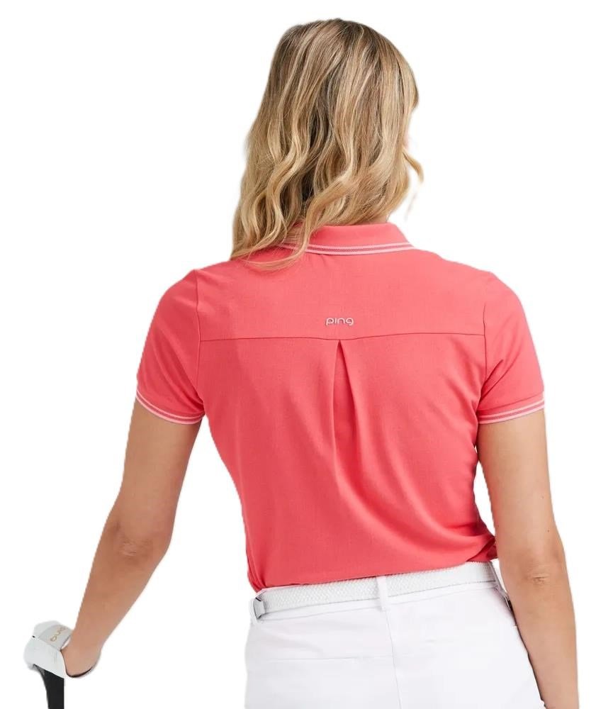 PING Viviana Tipped polo de mujer, paradise pink
