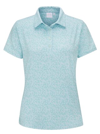 PING Aeria Printed polo de mujer, splash