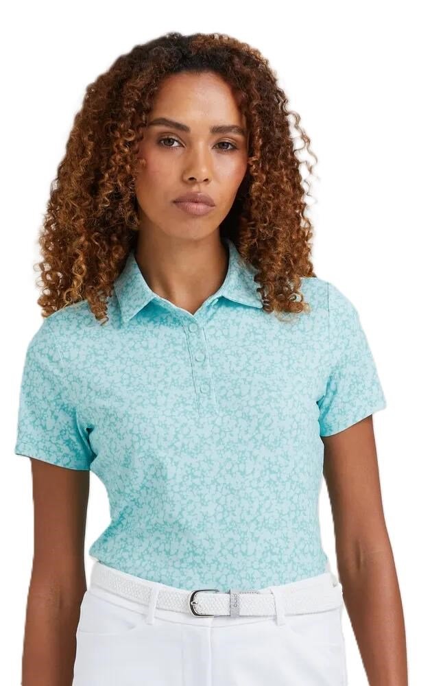 PING Aeria Printed polo de mujer, splash