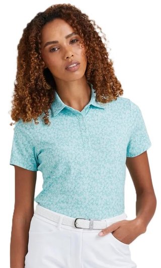 PING Aeria Printed polo de mujer, splash